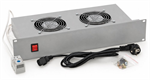Triton horizontální ventilační jednotka s termostatem RAC-CH-X01-A1, 230V/30W, 2x ventilátory, šedá