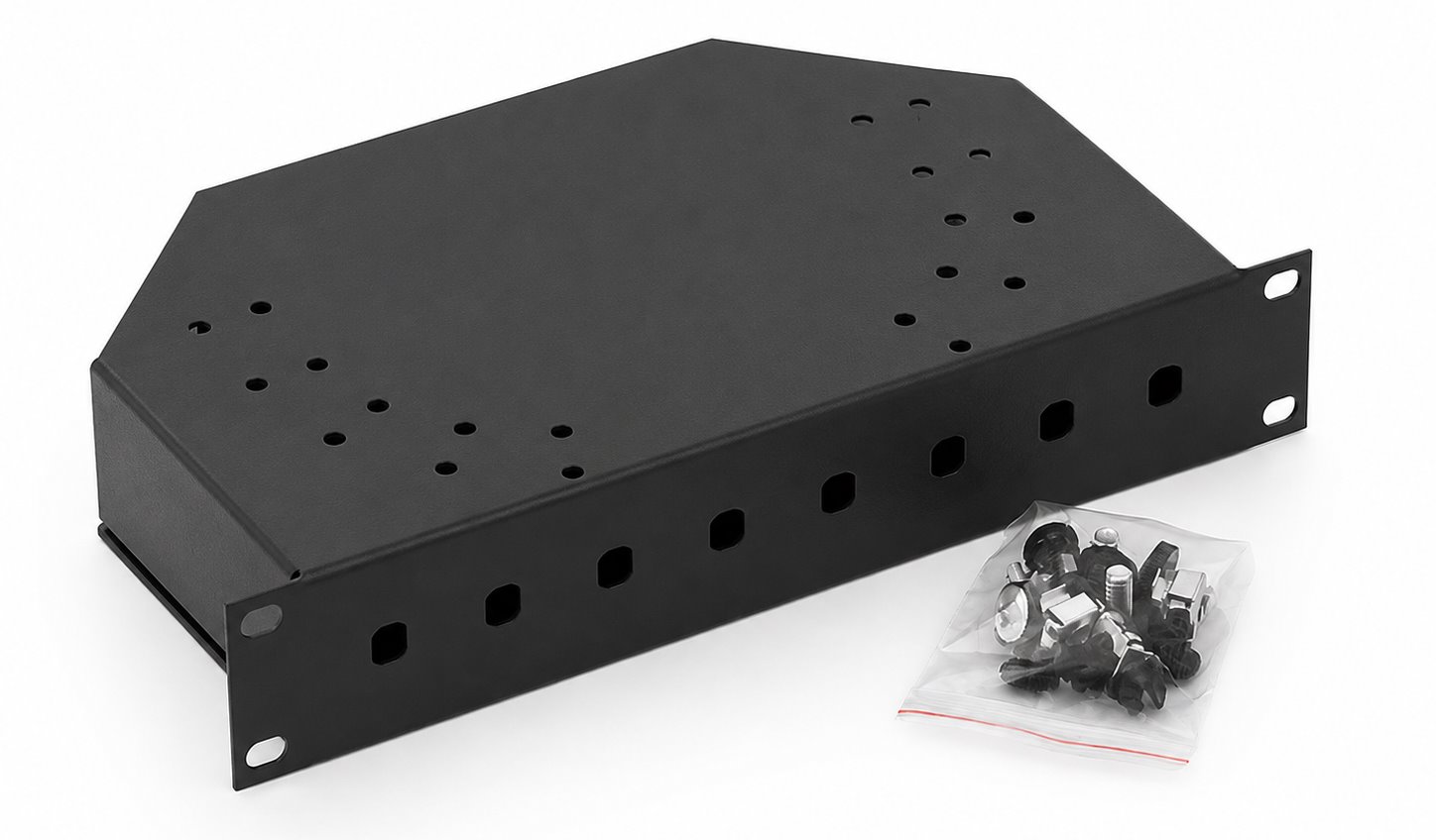 Triton optická vana pro 8x ST konektor RAB-FO-X01-C1, 1U, 10", černá