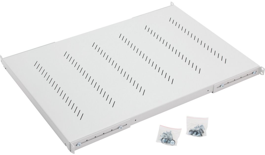 Triton policový rošt H4, 1U/750mm, 19", nosnost 150kg, šedá