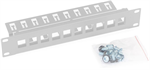 Triton RAC-PP-X03-C1, 10" neosazený patch panel, 10 portů, 1U, šedý