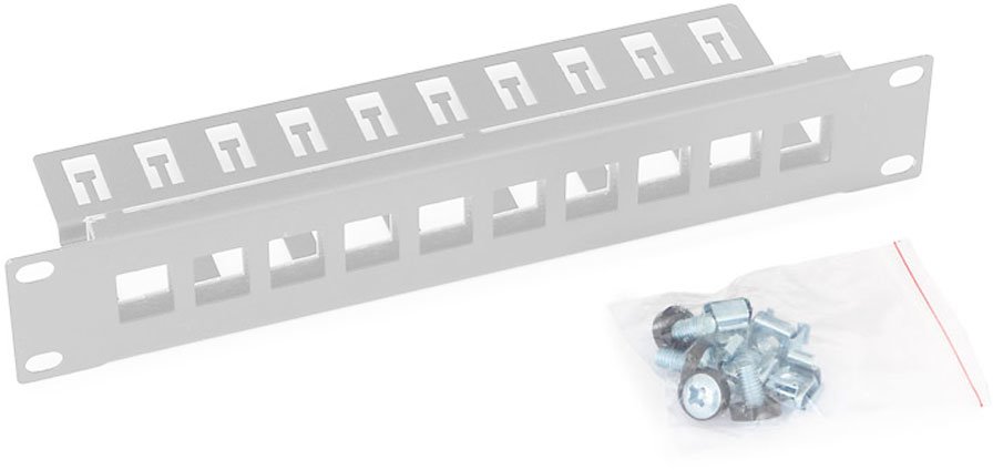 Triton RAC-PP-X03-C1, 10" neosazený patch panel, 10 portů, 1U, šedý