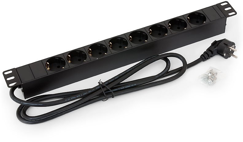 Triton rozvodný panel RAB-PD-X02-A1, 19", 8x 230V (typ F), 2m kabel