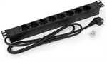 Triton rozvodný panel RAB-PD-X02-A1, 19", 8x 230V (typ F), 2m kabel