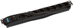 Triton rozvodný panel RAB-PD-X07-A1, 19", 8x 230V FR, bleskojistka, 2m kabel