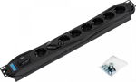 Triton rozvodný panel RAB-PD-X08-A1, 19", 8x 230V (typ F), bleskojistka, 2m kabel