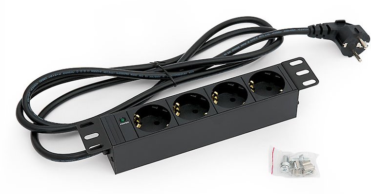 Triton rozvodný panel RAB-PD-X91-C1, 10", 4x 230V (typ F), 2m kabel