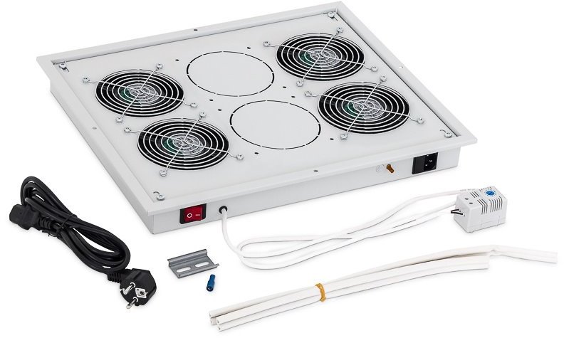 Triton ventilační jednotka s termostatem RAC-CH-X04-X3, 230V/60W, 4 ventilátory, šedá
