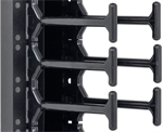Triton vertikální vyvazovací panel RAB-VP-H32-X1, 32U - hřeben, černý