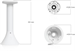 Ubiquiti Stropní závěsný držák pro UniFi Protect AI PTZ Precision kameru, bílý
