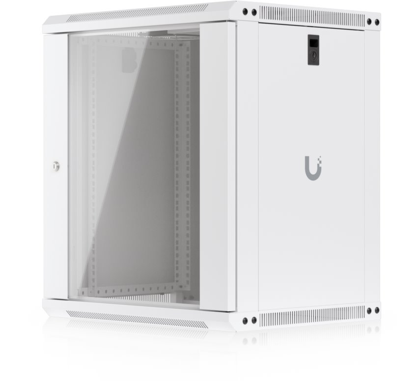 Ubiquiti UACC-Rack-12U-Wall-450-G, Nástěnný datový rozvaděč 19" 12U/450mm, skleněné dveře