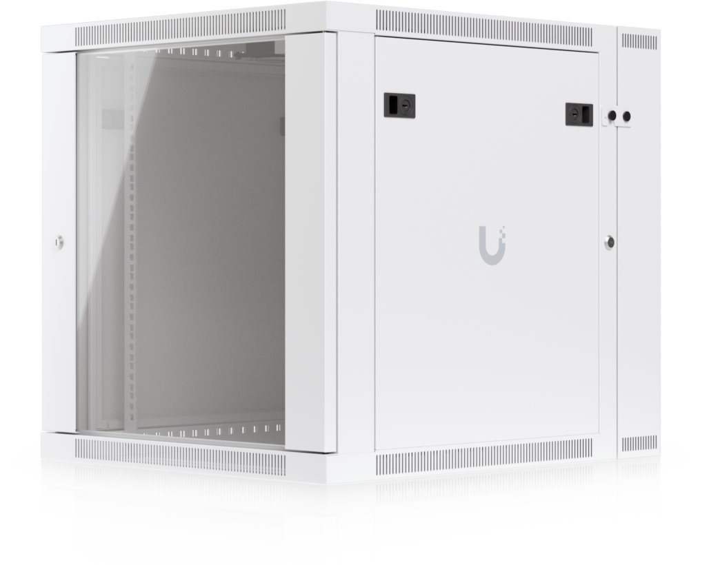 Ubiquiti UACC-Rack-12U-Wall-SW-G, Dvoudílný datový nástěnný rozvaděč 19" 12U/703mm, skleněné dveře