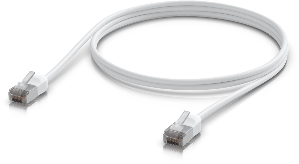 Ubiquiti UniFi venkovní premium Cat6A patch kabel, 1m, bílý