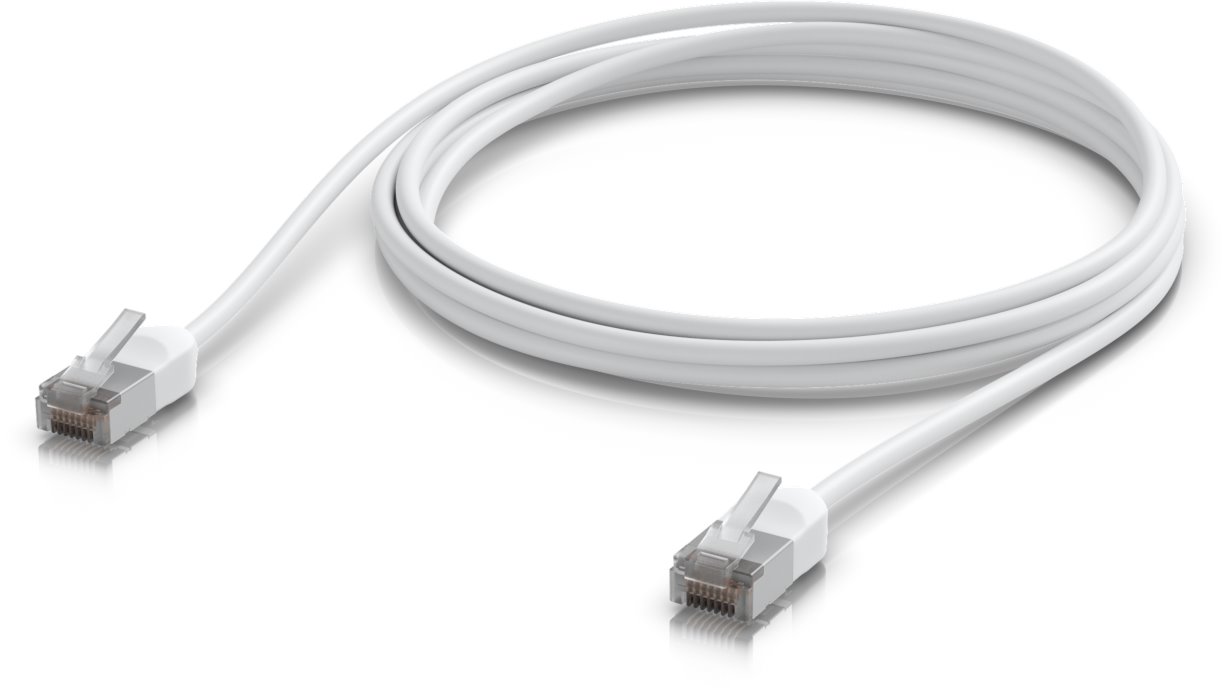 Ubiquiti UniFi venkovní premium Cat6A patch kabel, 2m, bílý