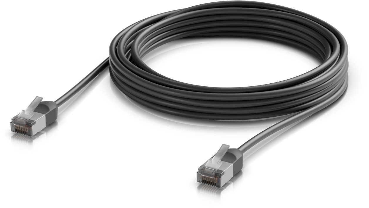 Ubiquiti UniFi venkovní premium Cat6A patch kabel, 5m, černý