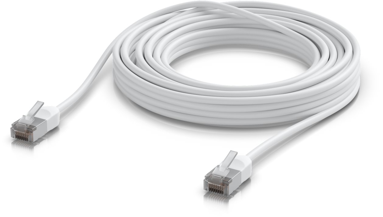 Ubiquiti UniFi venkovní premium Cat6A patch kabel, 8m, bílý