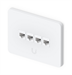 Ubiquiti Univerzální datová zásuvka pro 4 keystone, horizontální, přetíratelná, 4 pack