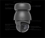 Ubiquiti UVC-AI-PTZ, UVC AI PTZ industriální kamera, 8Mpx, černá