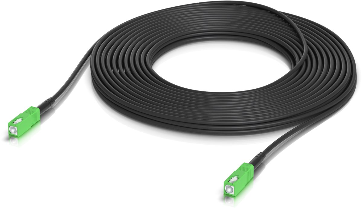 Ubiquiti Venkovní singlemode simplex optický patch cord SC APC/SC APC, 15m