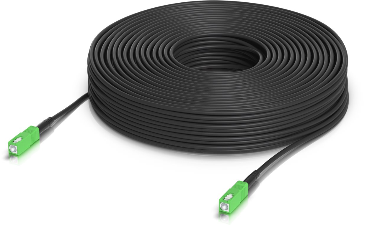 Ubiquiti Venkovní singlemode simplex optický patch cord SC APC/SC APC, 60m