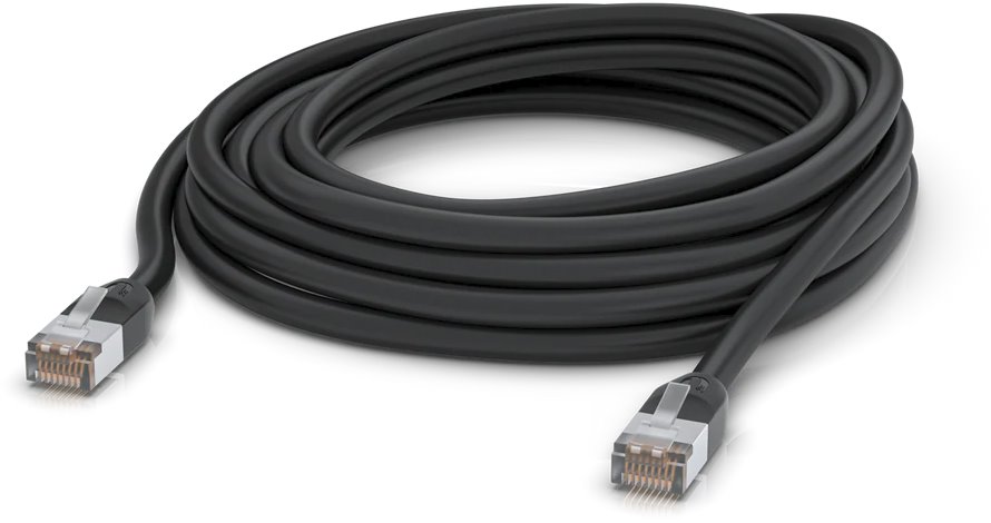 Ubiquiti Venkovní UniFi patch kabel, 8m, Cat5e, černý