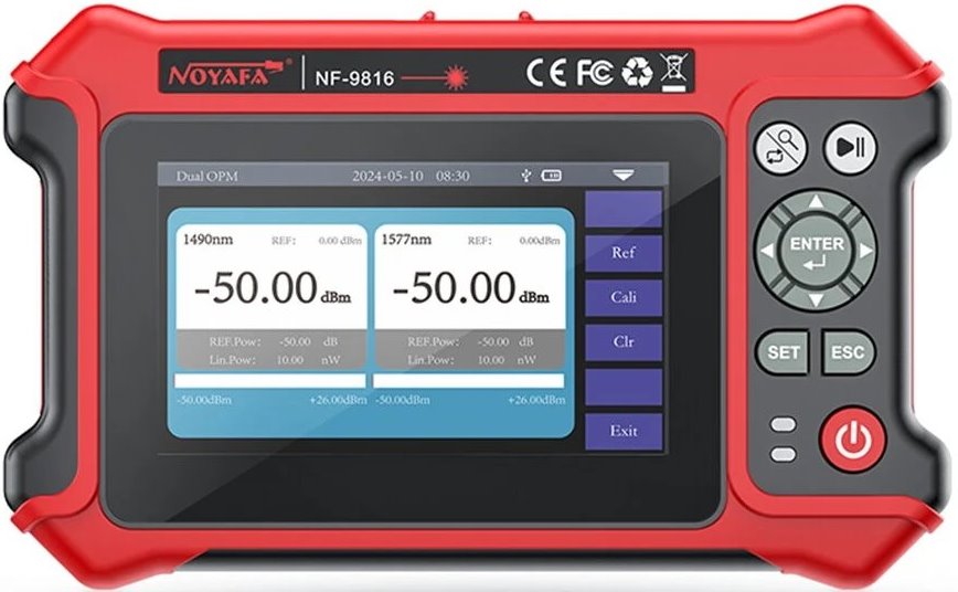 Zápůjčka NF-9816 OTDR Testeru optických vláken 1310/1550nm, VFL, OPM a RJ45 na 1 den