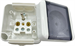 Zásuvka s transparentním víčkem, IP44, bílá